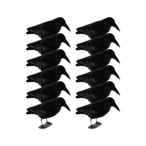 Formes De Corbeau Floquée Sur Patte X12