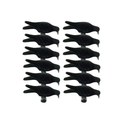 Formes De Corbeau Mangeur Floquées X12